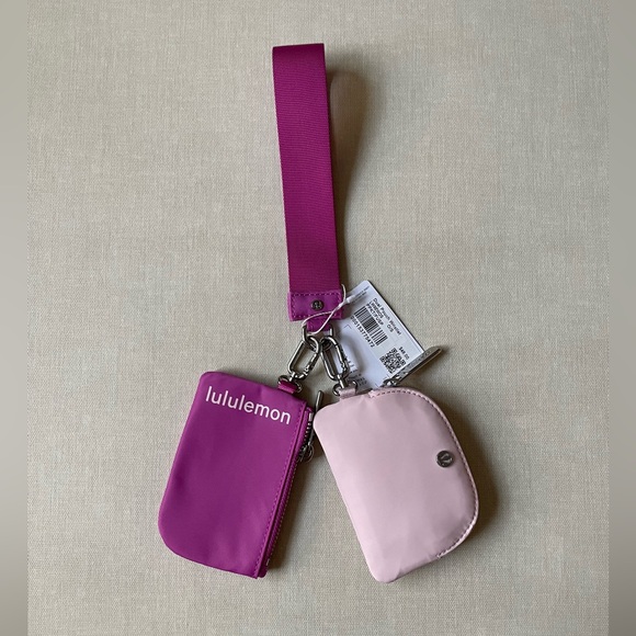 lululemon athletica Handbags - Lululemon Dual Pouch Wristlet - Pow Pink Tone/Flush Pink